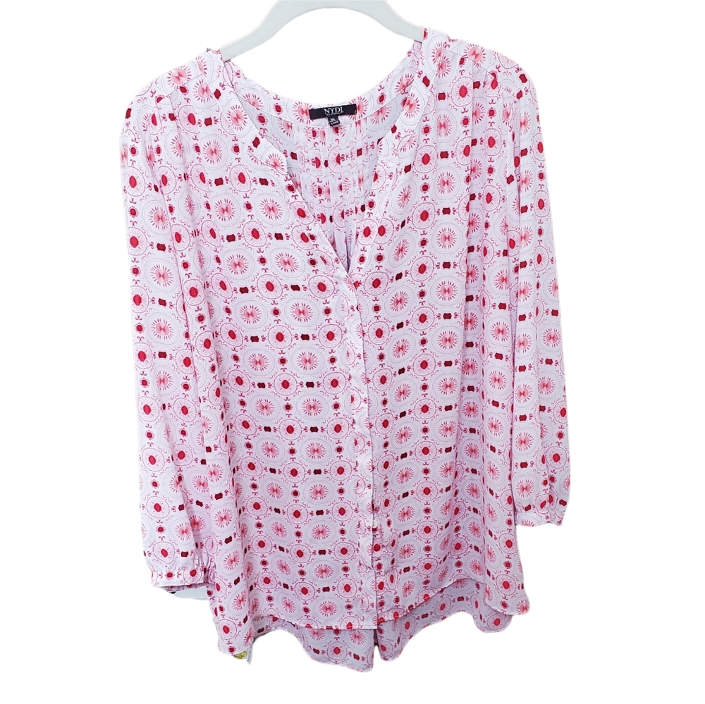 NYDJ V Neck Blouse